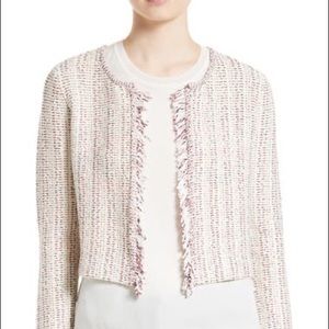 Theory Galinne cropped boucle sweater / blazer